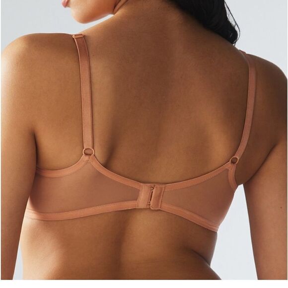 Savage X Fenty By Rihanna Sheer X Demi Spacer Bra 34DD Terracotta Pink NWT in pk - Picture 3 of 7